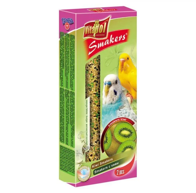 Колба Vitapol Smakers для хвилястих папуг, ківі, упаковка 2 шт