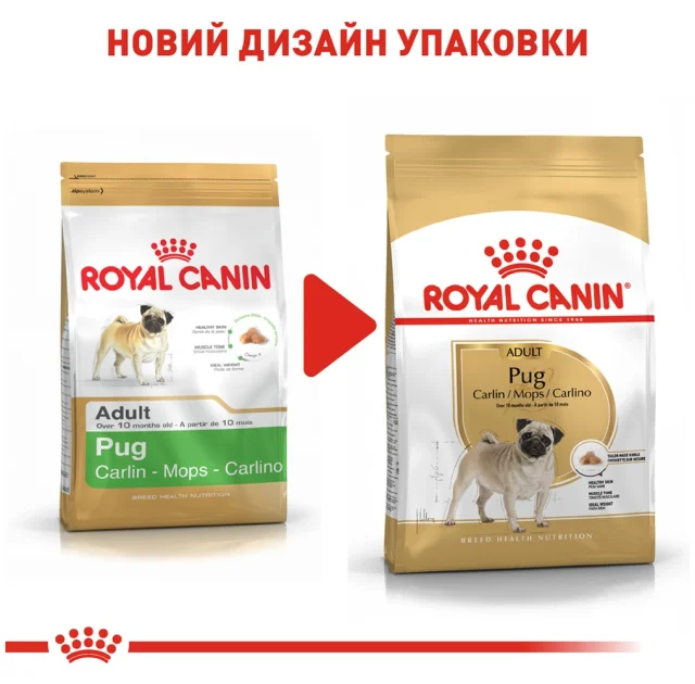 Сухой корм Royal Canin Pug Adult для мопса, 1.5 кг