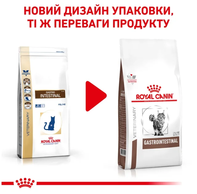 Сухий корм Royal Canin Gastro Intestinal при порушеннях травлення у кішок, 2 кг