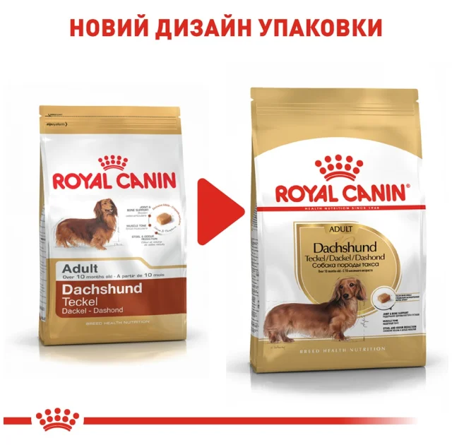 Сухой корм Royal Canin Dachshund Adult для таксы, 1.5 кг