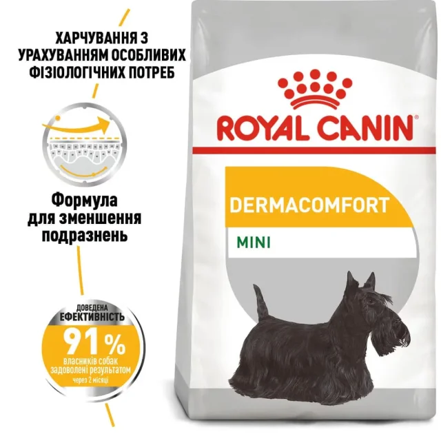 Сухий корм Royal Canin Mini Dermacomfort для собак дрібних порід з чутливою шкірою, 3 кг