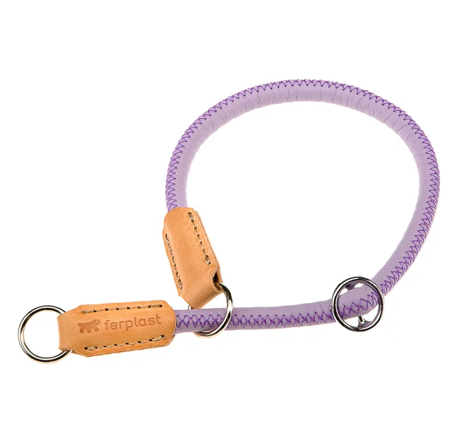 Ошейник-полуудавка Ferplast Derby CS10/50 Purple для собак из эко-кожи, черная, A: 50 см, 10 мм