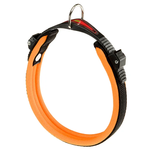 Ошейник на мягкой подкладке Ferplast Ergofluo C15/33 Orange для собак, A: 25÷33 см, B: 15 мм