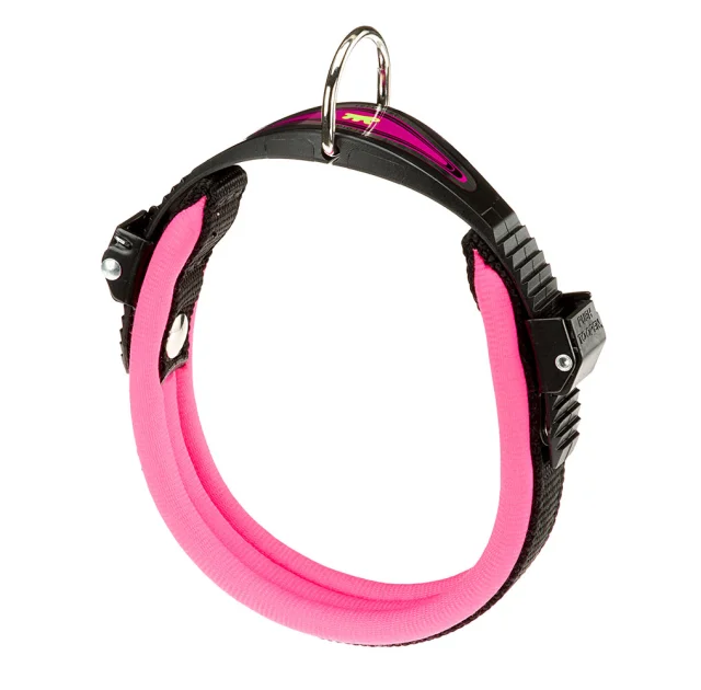 Ошейник на мягкой подкладке Ferplast Ergofluo C15/33 Pink для собак, A: 25÷33 см, B: 15 мм