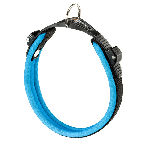 Ошейник на мягкой подкладке Ferplast Ergofluo C15/42 Blue для собак, A: 34÷42 см, B: 15 мм