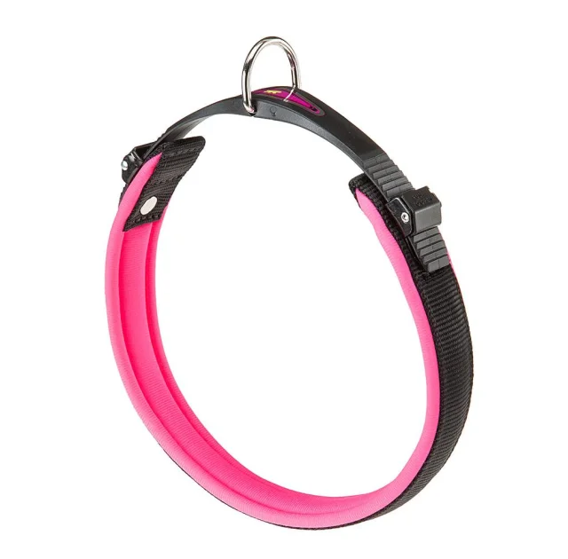Ошейник на мягкой подкладке Ferplast Ergofluo C25/60 Pink для собак, A: 52÷60 см, B: 25 мм