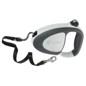 Поводок-рулетка для собак до 50 кг Ferplast Flippy Tech Tape L Grey с лентой, серый, 5 м
