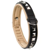 Шкіряний нашийник з металевими аплікаціями Giotto Luxor Black C30 / 58 для собак, A: 50 ÷ 58 см - B: 30 мм