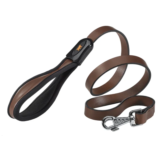 Шкіряний поводок Giotto G25 / 120 Brown для собак, 25 мм, 120 см