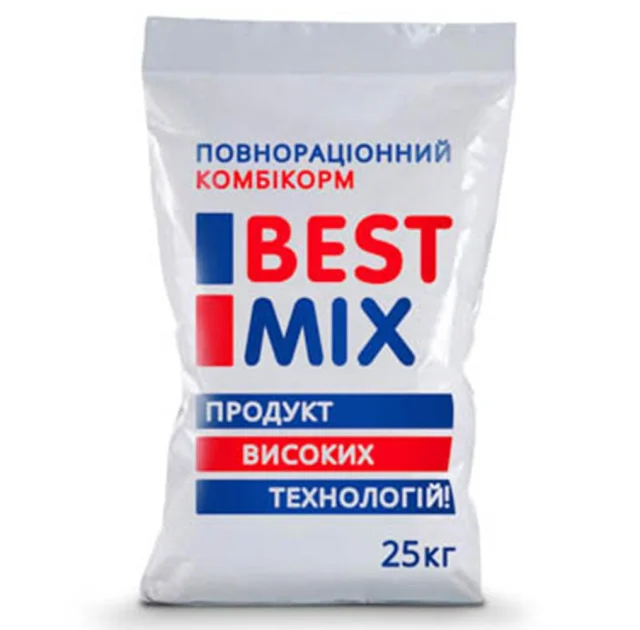 Комбикорм Best Mix для продуктивной несушки и перепела, 25 кг