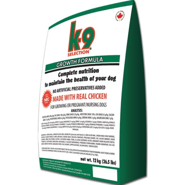 Сухой корм K9 Selection Growth Formula для щенков всех пород, 12 кг
