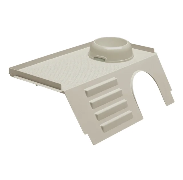 Пластиковый домик Ferplast Pub 3243 White Feeding Bowl с лестницей и миской для корма