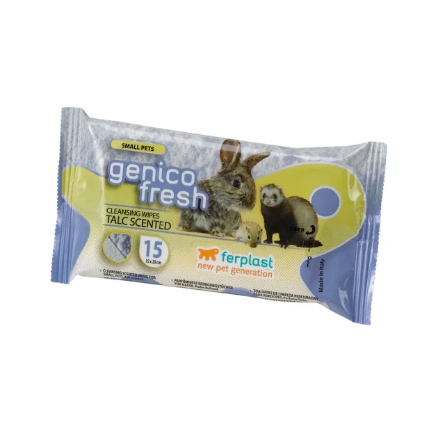 Очищающие салфетки Ferplast Genico Fresh Rodent Talc для грызунов, x15