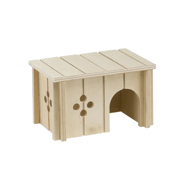 Деревянный домик Ferplast Sin 4642 Wodden House Hamster для мелких животных, 14,5 см×9,5 см×8,5 см