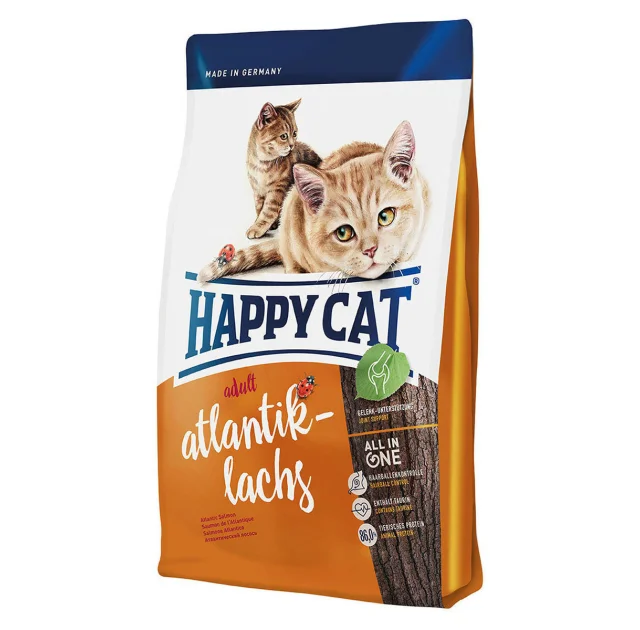 Сухой корм Happy Cat Supreme Adult Atlantik-Lachs для взрослых кошек, с лососем, 4 кг