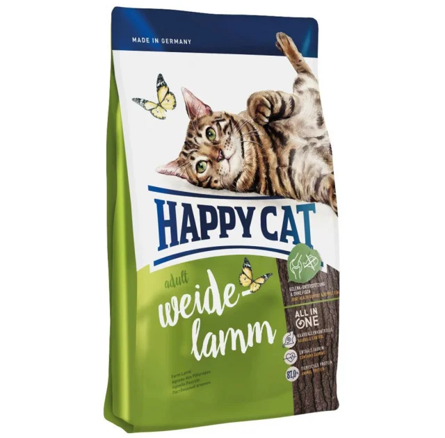Сухой корм Happy Cat Supreme Adult Weide-Lamm для взрослых кошек от 12 месяцев, с ягненком, 4 кг