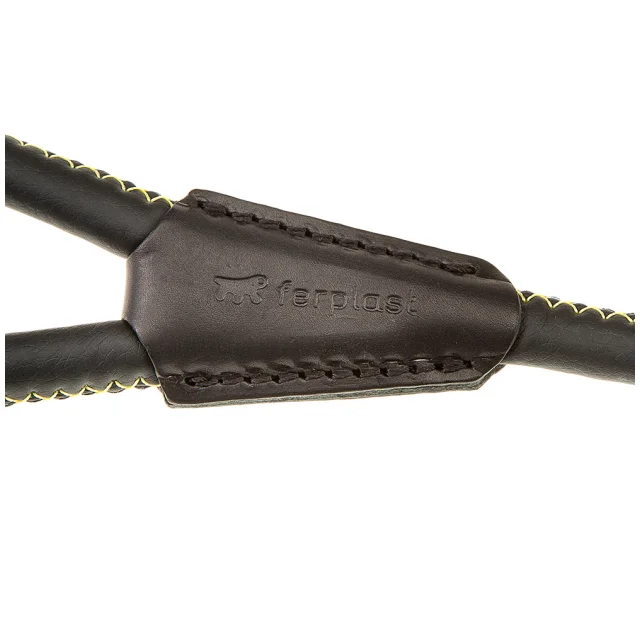 Повідець з еко-шкіри Ferplast Derby G12 / 110 Black для собак, 12 мм, 110 см