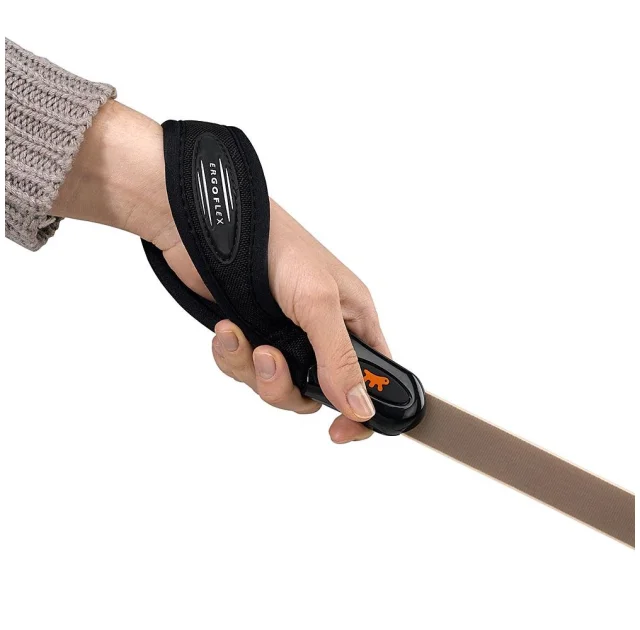 Эластичный поводок с эргономичной ручкой Ferplast Ergoflex G25/110 Grey для собак, 25 мм, 110 см