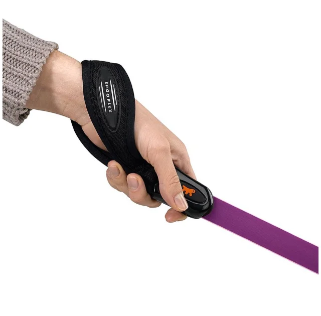Эластичный поводок с эргономичной ручкой Ferplast Ergoflex G25/110 Purple для собак, 25 мм, 110 см