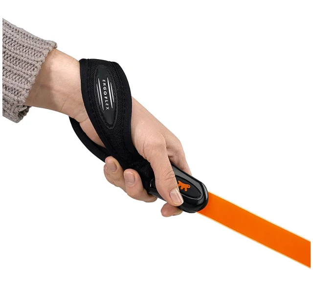 Эластичный поводок с эргономичной ручкой Ferplast Ergoflex GM25/55 Orange для собак, 25 мм, 55 см