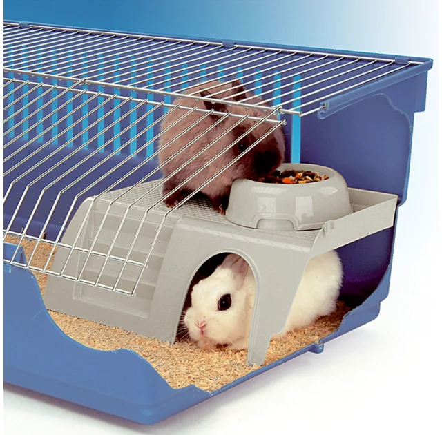 Пластиковый домик Ferplast Pub 3256 Withe Feeding Bowl для маленьких животных с лестницей и миской