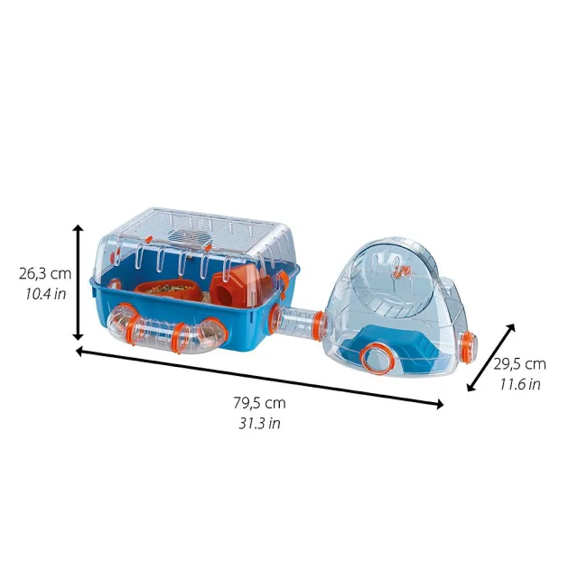 Клетка Ferplast cage combi 2 для хомяков с мини-спортзалом