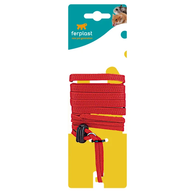 Регульована шлею Ferplast NY Rod Harness Rodents Red для морських свинок, червона