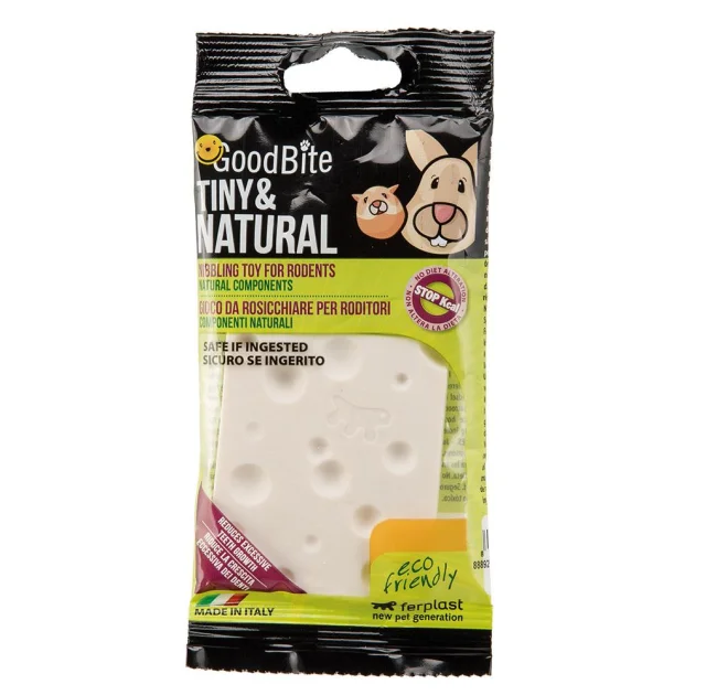 Жувальна іграшка Ferplast Goodb Tin & Nat Bag Cheese для гризунів в формі сиру