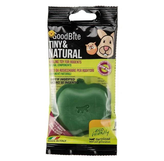 Жевательная игрушка Ferplast Goodb Tin & Nat Bag Apple для грызунов в форме яблока