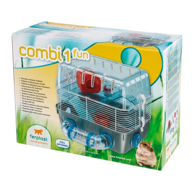 Двухэтажная клетка Ferplast Cage Combi 1 Fun для хомяков с игровой зоной