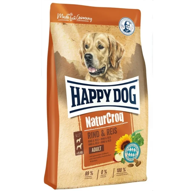 Сухой корм Happy Dog Adult NaturCroq Rind&Reis для взрослых собак, с говядиной и рисом, 15 кг