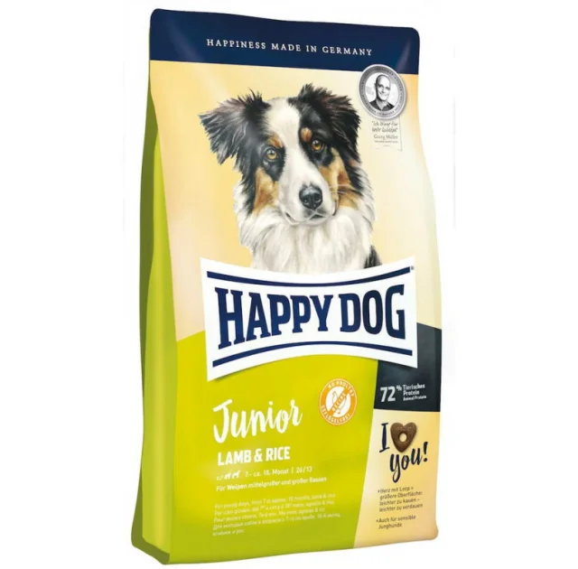 Сухий корм Happy Dog Junior Lamb & Rice для цуценят з чутливим травленням від 7 до 18 місяців, 4 кг