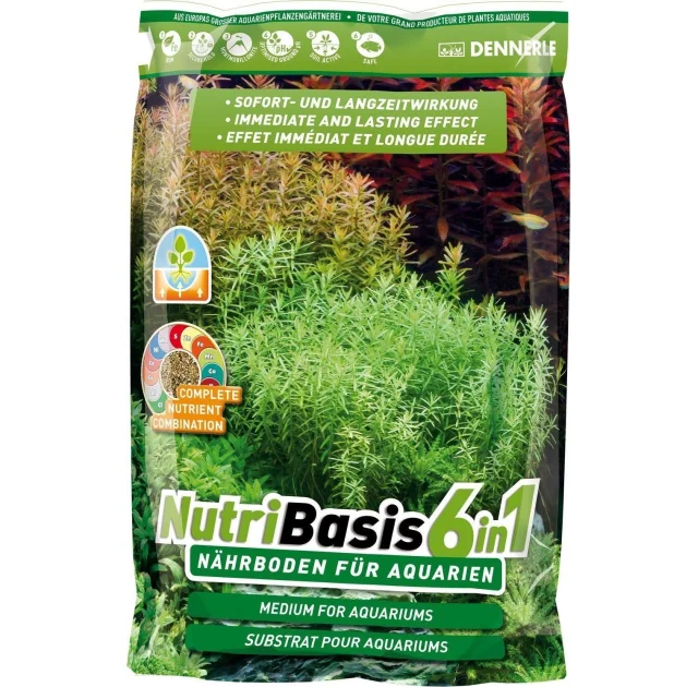 Ґрунтова підгодівля Dennerle Nutri Basis 6 in 1 для акваріумних рослин, 2,4 кг
