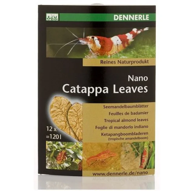 Листья миндального дерева Dennerle Nano Catappa Leaves, для креветок, 12 шт