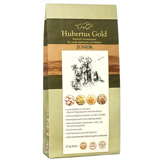 Сухой корм Hubertus Gold Junior для молодых собак, 14 кг