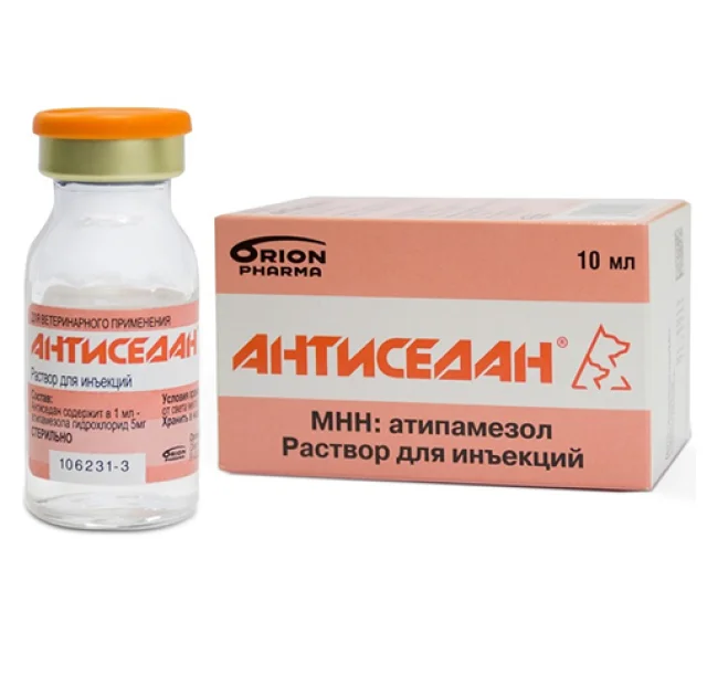 Раствор Orion Pharma Антиседан 5 мг/мл для устранения седативного эффекта для собак и кошек, 10 мл
