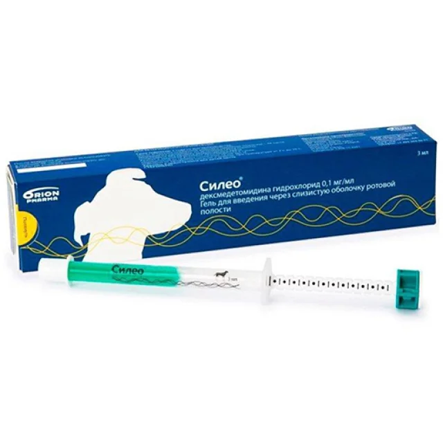 Гель Orion Pharma Sileo 0,1 мг/мл от шумовых фобий у собак, 3 мл