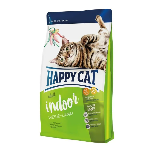 Сухой корм Happy Cat Supreme Adult Indoor Weide-Lamm для взрослых кошек от 12 месяцев, с ягненком, 10 кг