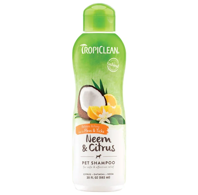 Шампунь TropiClean Neem & Citrus "Ним і Цитрус" обезжирюючих для зняття свербіння для собак і котів, 592 мл