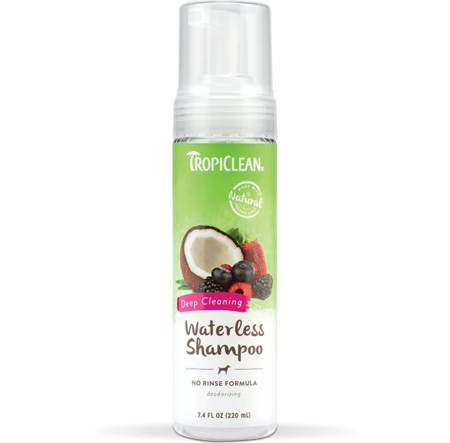 Шампунь-пена TropiClean Deep Cleaning Waterless глубокое очищение для собак, 220 мл