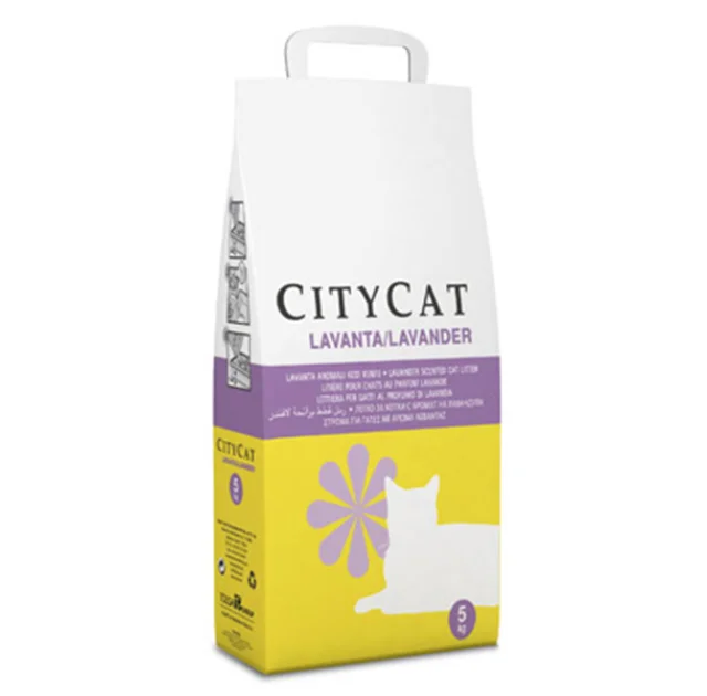 Вбираючий наповнювач Sanicat CityCat Parf для котячого туалету c ароматом лаванди, 5 кг
