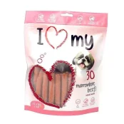 М'ясні ласощі I Love My Dog рулетики для цуценят і собак, зі смаком яловичини 600 г, 30 шт