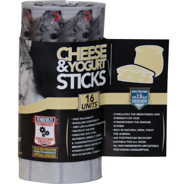 Полувлажное лакомство Alpha Spirit Sticks Cheese & Yogurt для взрослых собак с сыром и йогуртом, 40 г x 16 шт