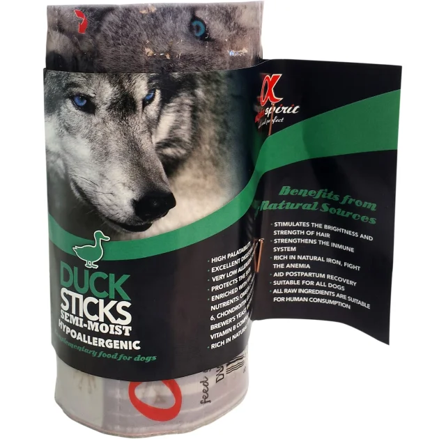 Полувлажное лакомство для собак Alpha Spirit DOG Sticks Duck Chicken, палочки с уткой и курицей, 16 шт, 160 г