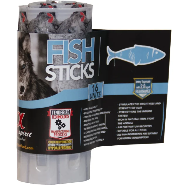 Полувлажное лакомство палочки Alpha Spirit Sticks Fish Chicken для взрослых собак со вкусом рыбы, 16 шт, 160 г