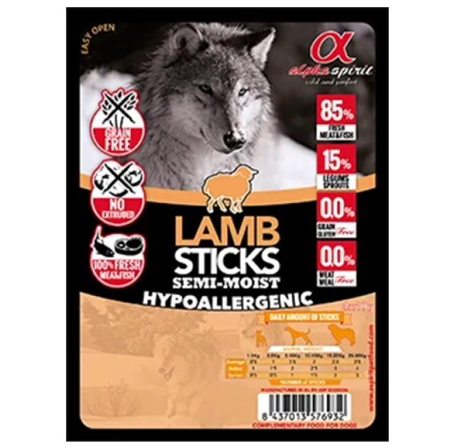 Полувлажное лакомство Alpha Spirit Sticks Fish Chicken для взрослых собак со вкусом курицы, 40 г x 30 шт