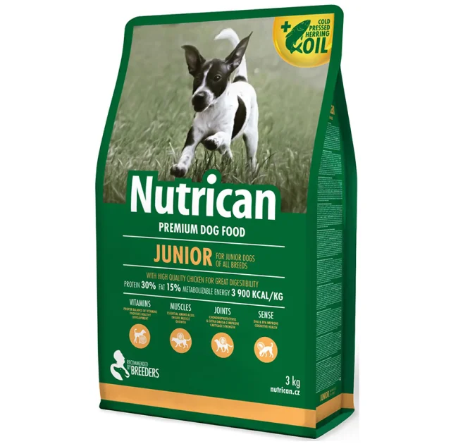 Сухой корм Nutrican Junior Large для щенков крупных пород со вкусом курицы, 3 кг