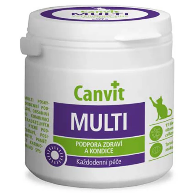 Витаминная добавка Canvit Multi for Cats для улучшения физической формы у котов, 100 г