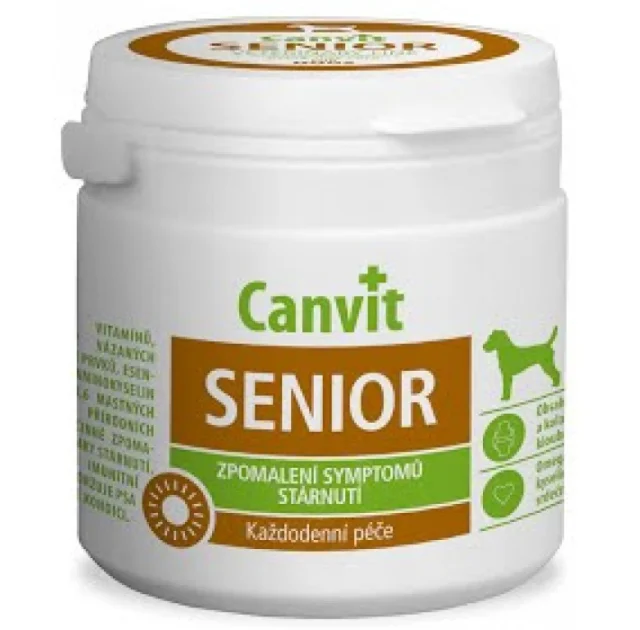 Витаминная добавка Сanvit Senior for Dogs для замедления признаков старения для пожилых собак от 7 лет, 100 шт