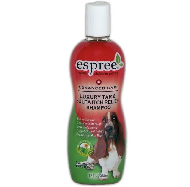 Шампунь Espree Luxury Tar & Sulfa Shampoo против перхоти для собак, с серой, 355 мл
